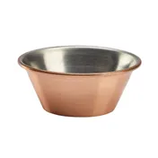 Steelite GWRAMST115C - 1 Oz Stainless Steel Ramekin / Sauce Cup, 2.5" x 1.0" Copper Finish - 24/Case 1 image