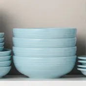 Steelite HL1459349 - 2qt 64 Oz China Bowl, 9.625" x 3.125", Fiesta Sky, Dishwasher/Oven Safe, 4/Case 2 image