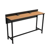 Plymold 1907242 6'W x 19'D Bar Height Powered Dining Counter, Laminate Top, 42"H 1 image