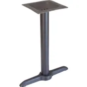 Plymold 7163130 Dining Height Metal Table Base, 22x5, Black Powdercoat, Stainless Steel 1 image