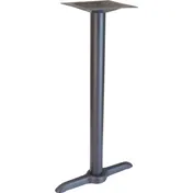 Plymold 7163142 Bar Height Table Base, 22x5, 3 Dia. Column, Onyx Black Powdercoat, Stamped Steel 1 image