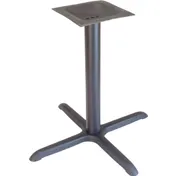 Plymold 7163430 X-Style Restaurant Table Base, 30x30, Dining Height, Onyx Black Powdercoat, 3 Dia. Column, Stamped Steel 1 image