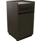 Plymold 80501GN Trash Can, 35-Gal Gray Laminate, 23"W x 23"D x 41-1/2"H Front Swing Door, Access, Finish 1 image
