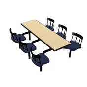 Plymold CEWL006DECO Cebra Cluster Unit, 76"W, Wall Style, Composite Seat, Laminate Top 1 image