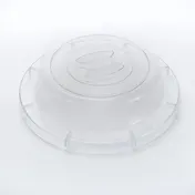 American Metalcraft APCU Plate Cover, Clear ABS Plastic, Fits 10" To 11-1/2" Round Plates, Round Design 1 image