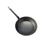 American Metalcraft BSFP12 12" Black Steel Fry Pan, Uncoated, Induction Ready, Riveted Handle 1 image