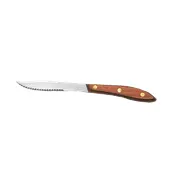 American Metalcraft KNF4 Steak Knife - 4.3" Blade, 8" Overall, Wood Handle, Stainless Steel - Dozen 1 image
