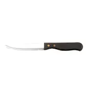 American Metalcraft KNF6 Steak Knife - 5" Blade, 10" Overall, Blade, Black Plastic Handle - Dozen 1 image
