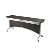 Forbes Industries 7013-5 Mobile Rectangle Folding Table, 5-ft, Stainless Steel Frame, Laminate Top, Nestable 1 image