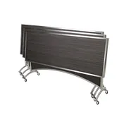 Forbes Industries 7013-8 Mobile Rectangle Folding Table, 8ft, Stainless Steel Frame, Laminate Top, Nestable, Privacy Panel 2 image