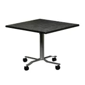 Forbes Industries PBLFT3636EB####-RD##C3 Rollers Portable Square Folding Table, 36" x 36" x 30"H, High Pressure Laminate Surface 1 image