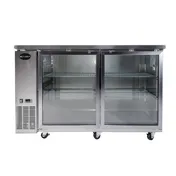 SABA SBB-24-48GSS Back Bar Cooler - 48.9" W x 24" D, 2 Glass Doors, 33-38°F, R134a, Side, 1/3 HP, 115V 1 image