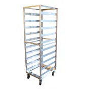Schaumburg Specialties TX-106 Aluminum Sheet Pan Rack, 10-Pan, 6" Centers, Knock-Down, 70"H 1 image