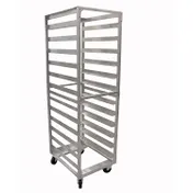 Schaumburg Specialties TX-125 Aluminum Knock-Down Sheet Pan Rack, 12-Pan, 5" Spacing, Zinc-Plated Steel Casters 1 image