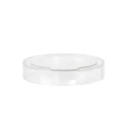 Cal-Mil 1851-5H-12 Clear Plastic Jar Lid, 4-1/4" Dia, 32oz Capacity, Hinged Round, Glass Storage 1 image