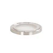 Cal-Mil 1852-5 Glass Jar Lid - 5-1/4" Dia., Stainless Steel, Silver, Silicone Lining, Hinged 1 image