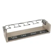 Cal-Mil 22010-110 Wine Taster Tray, 4" x 13-1/2" x 3" H, Wire Frame, Chalkboard Front, Beer & Wine 1 image