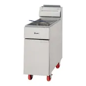 Migali C-F50E-LP 15" Floor Model Gas Deep Fryer, Full Pot, Liquid Propane, 50 Ibs, 88.000 BTU 1 image