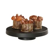 Cal-Mil 23755-122-13 Pedestal Stand, 12.25" Dia x 2.25" H, Black Melamine, Round, Dishwasher-Safe 2 image