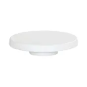 Cal-Mil 23755-122-15 Pedestal Stand, White Melamine, 12.25" Dia x 2.25" H, Dishwasher-Safe 1 image