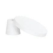 Cal-Mil 23755-122-15 Pedestal Stand, White Melamine, 12.25" Dia x 2.25" H, Dishwasher-Safe 2 image