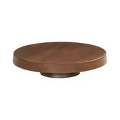 Cal-Mil 23755-122-78 Pedestal Stand, 12.25" Dia x 2.25" H, Melamine, Brown Walnut, Dishwasher Safe 1 image