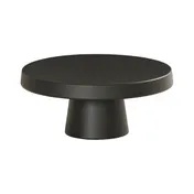 Cal-Mil 23755-124-13 Pedestal Stand, Round Black Melamine, 12.25" Dia x 4.25" H, Dishwasher-Safe 1 image