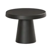 Cal-Mil 23755-127-13 Black Melamine Pedestal, 12.25" Dia x 7.25" H, 5"-9" 1 image