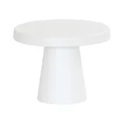Cal-Mil 23755-127-15 Pedestal Stand, White Melamine, 12.25" Dia x 7.25" H, Dishwasher-Safe 1 image
