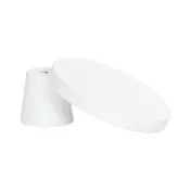 Cal-Mil 23755-127-15 Pedestal Stand, White Melamine, 12.25" Dia x 7.25" H, Dishwasher-Safe 2 image