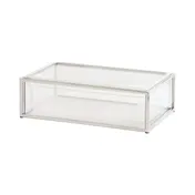 Cal-Mil 23805-12-49 Ice Housing, 12" W x 20" D x 7" H Metal, Chrome-Plated, with Water Pan & Liner 1 image