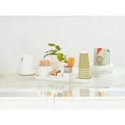 Cal-Mil 23825-15 Juno Condiment Holder, 4.5"W X 4.5"D X 1"H, White Powder-Coated Metal 3 image