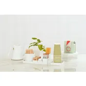 Cal-Mil 23827-15 Juno Condiment Holder, 4.5"W X 2.25"D X 1.5"H, White Powder-Coated Metal 3 image