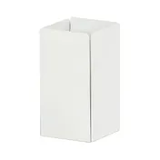 Cal-Mil 23828-15 Juno Condiment Holder, 2.25"W X 2.25"D X 4"H, White Powder-Coated Metal 1 image
