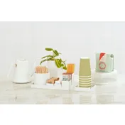 Cal-Mil 23828-15 Juno Condiment Holder, 2.25"W X 2.25"D X 4"H, White Powder-Coated Metal 3 image