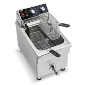 Waring WDF1700 Countertop Electric Deep Fryer, Full Pot, 15 Ibs, 120V, Stainless Steel 1 image