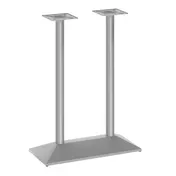 Flash Furniture XU-DG-TB002-OUT-SLV-GG 27W Dining Height Silver Finish Cast Iron Table Base 1 image
