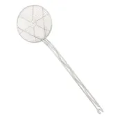 Browne USA 1306 Skimmer - 6" Spiral Wire Basket, 23" Hooked Handle, Nickel-Plated, 23" Length 1 image