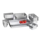 Browne USA 22124 7-Qt Steam Table Pan, 12-3/4" L x 10-3/8" W x 4" D, SS 22G, Anti-Jam, NSF 2 image