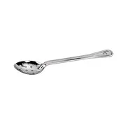 Browne USA 2752 Perforated Serving Spoon - 11" SS Mirror, Non-Insulated Grooved Handle, 1.5 mm Rib 1 image