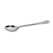Browne USA 2774 - 15" Slotted Spoon, Stainless Mirror, Grooved Handle, Full-Rib, 1.5mm Thickness 1 image