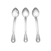 Browne USA 4775 Renaissance Basting Spoon, 15" Curved Handle, 1.75 mm Stainless Steel, Satin 1 image