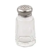 Browne USA 571912 Salt & Pepper Shaker, 1 oz, 1-3/5"x3" Glass Jar, Stainless, Shaker - Dozen 1 image