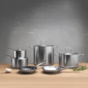 Browne USA 5734128 11" Domed Stainless Steel Sauce Pan Lid, Self-Basting, Riveted Loop Handle 2 image