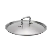 Browne USA 5734130 Sauté Pan Cover, 11-4/5" Dia, Stainless Steel, Domed, Loop Handle, Fits 5734185 1 image