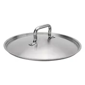 Browne USA 5734134 Sauté Pan Cover, 13-2/5" Diameter, Stainless Steel Lid, Self-Basting, NSF 1 image