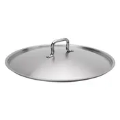 Browne USA 5734150 Cover, 19-7/10" Round Lid, Stainless Steel, Riveted Handle, Fits 5734030, NSF 1 image
