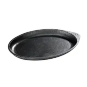 Browne USA 573720 Oval Cast Iron Skillet, 10" Black Platter, Non-Stick, PFOA-Free, Oven Safe 1 image