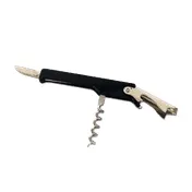 Browne USA 574077BK Waiter Corkscrew, 4.5" Length, Steel Worm, Black Plastic Handle, Steel Blade 1 image