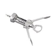 Browne USA 574081 Winged Corkscrew, 8.5" Length, Die-Cast, Gear-Level Silver Handle, Chrome Blade 1 image